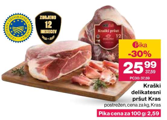 Kraški delikatesni pršut Kras