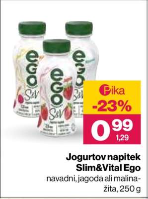 Jogurtov napitek Slim&Vital Ego