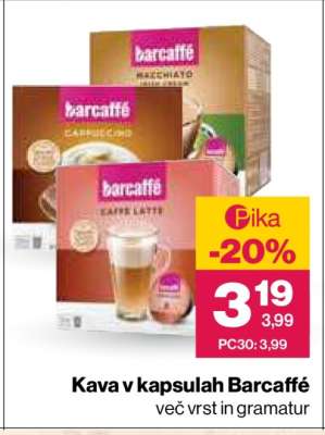 Kava v kapsulah Barcaffé