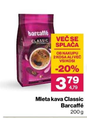 Mleta kava Classic Barcaffé