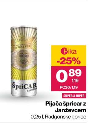 Pijača špricar z Janževcem
