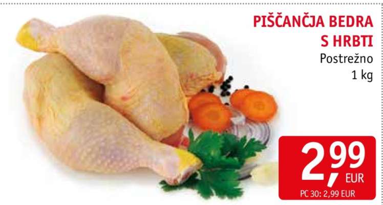 PIŠČANČJA BEDRA S HRBTI