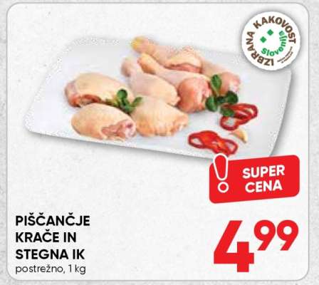 PIŠČANČJE KRAČE IN STEGNA IK