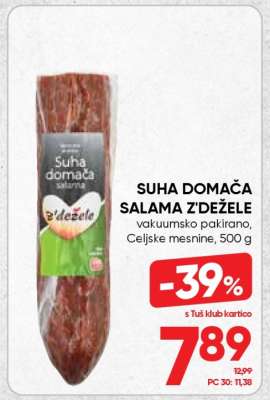 Suha domača salama Z'dežele