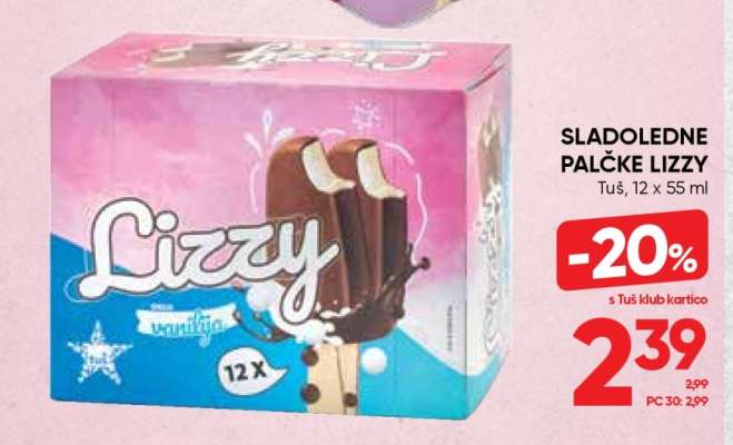 Sladoledne palčke Lizzy