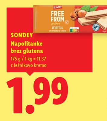 Sondey Napolitanke brez glutena