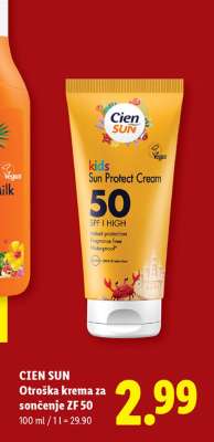 CIEN SUN Otroška krema za sončenje ZF 50
