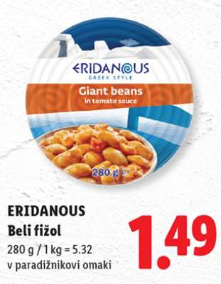 ERIDANOUS Beli fižol