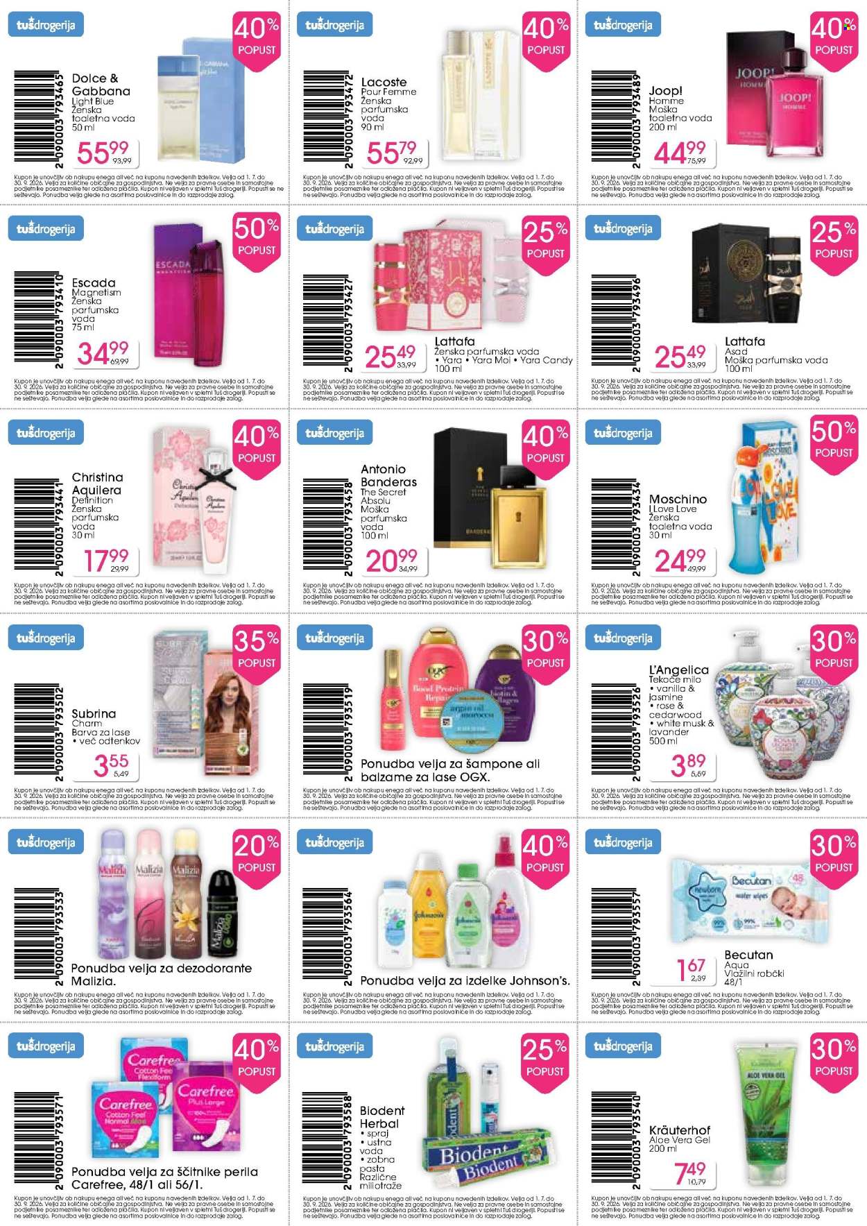 Tuš Drogeria katalog - 1.7.2026 - 30.9.2026. Stran 2