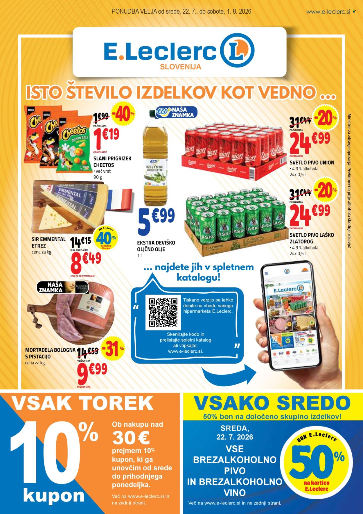 E.Leclerc katalog - 22.7.2026 - 1.8.2026. Stran 1