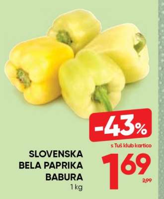 Slovenska bela paprika babura