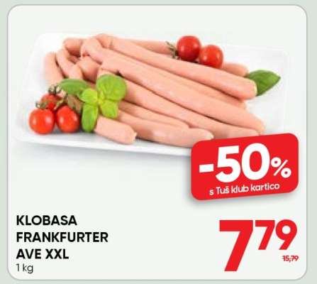 KLOBASA FRANKFURTER AVE XXL