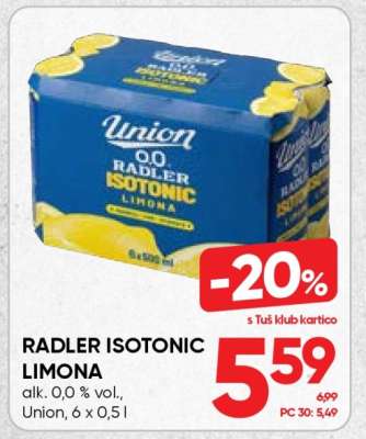 Radler Isotonic Limona