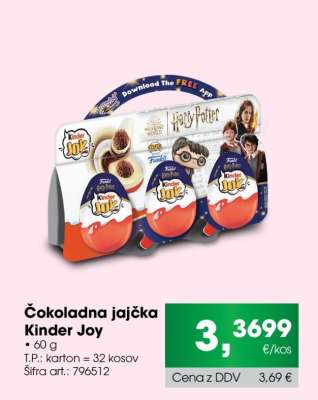 Čokoladna jajčka Kinder Joy