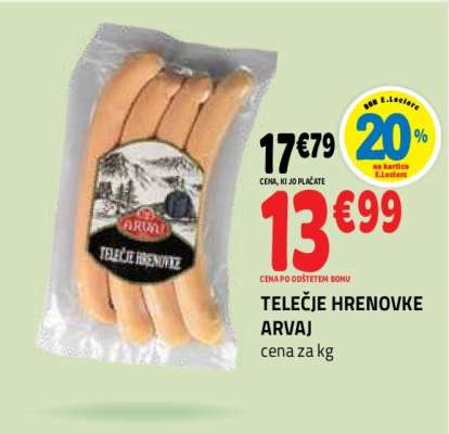 TELEČJE HRENOVKE ARVAJ