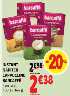 INSTANT NAPITEK CAPPUCCINO BARCAFFÉ