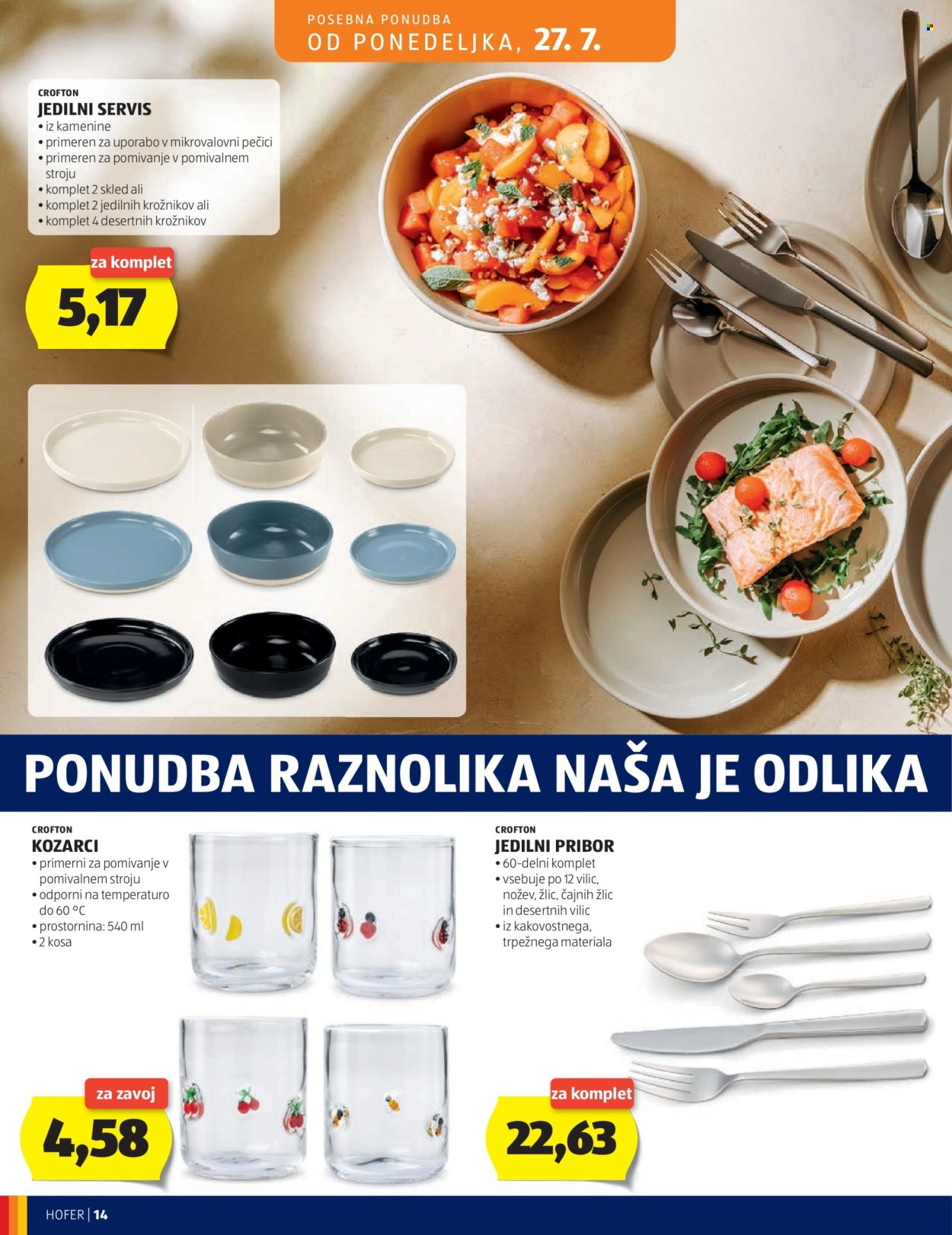 Hofer katalog - 22.7.2026 - 30.7.2026. Stran 14