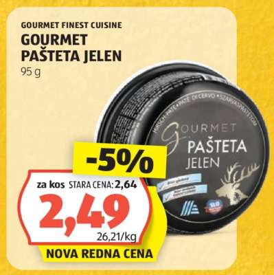 GOURMET PAŠTETA JELEN