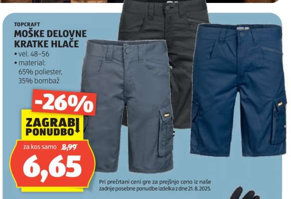 TOPCRAFT Moške delovne kratke hlače