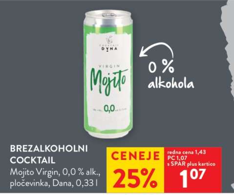 Brezalkoholni Cocktail Mojito Virgin