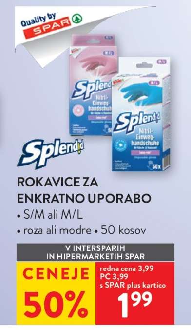 Splendid Rokavice za enkratno uporabo