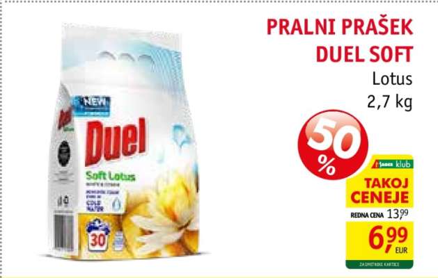 PRALNI PRAŠEK DUEL SOFT Lotus 2,7 kg