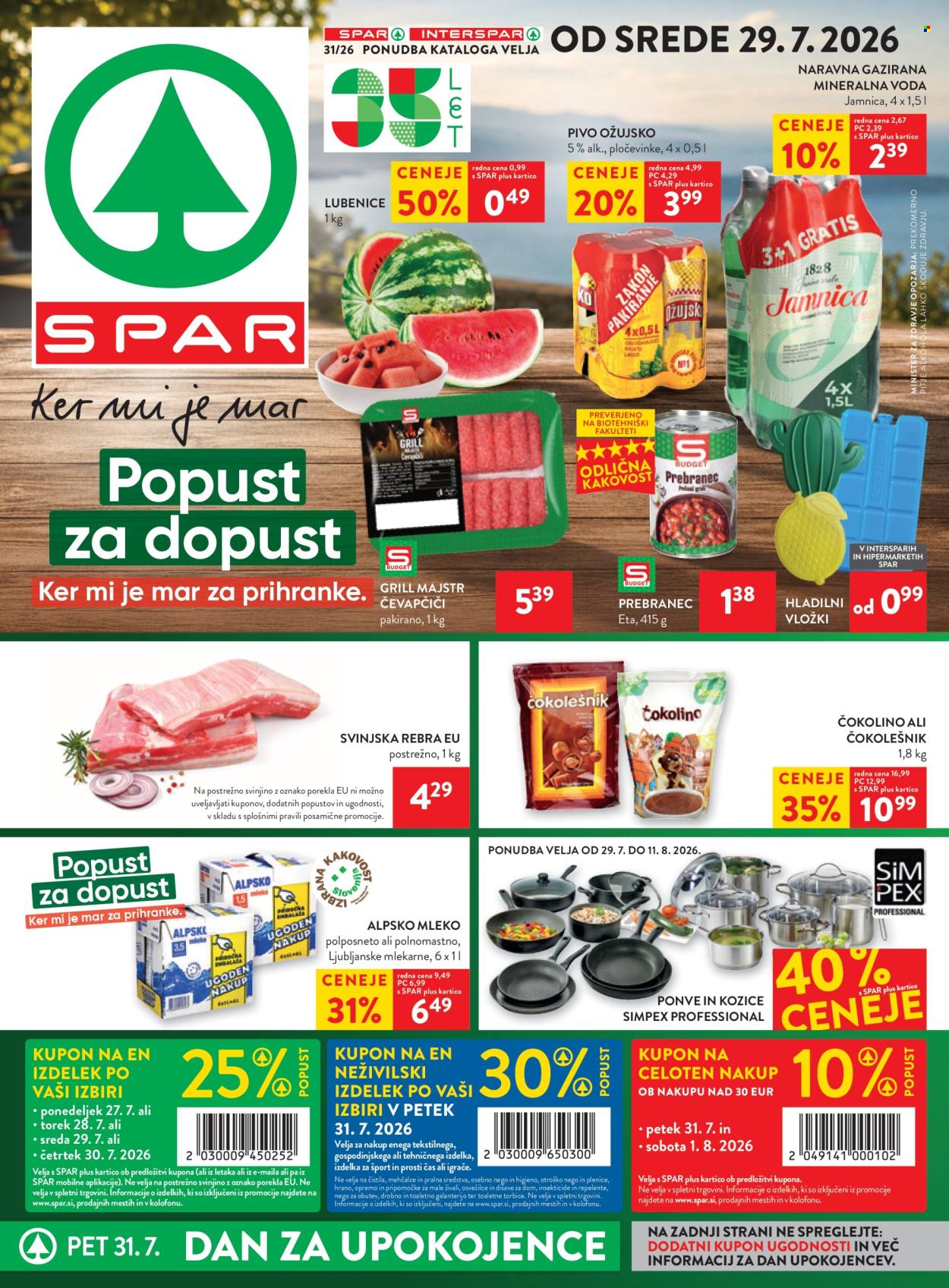 SPAR katalog - 27.7.2026 - 11.8.2026. Stran 1