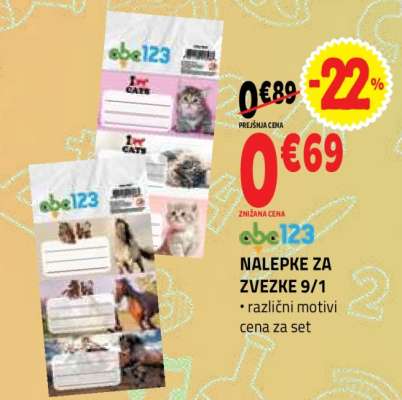 NALEPKE ZA ZVEZKE 9/1
