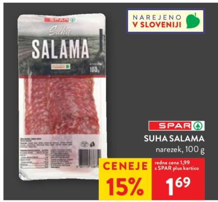 SUHA SALAMA narezek, 100 g