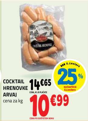 COCKTAIL HRENOVKE ARVAJ