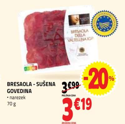 Bresaola - sušena govedina