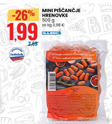 MINI PIŠČANČJE HRENOVKE