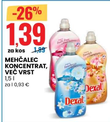 Dexal Mehčalec, Koncentrat