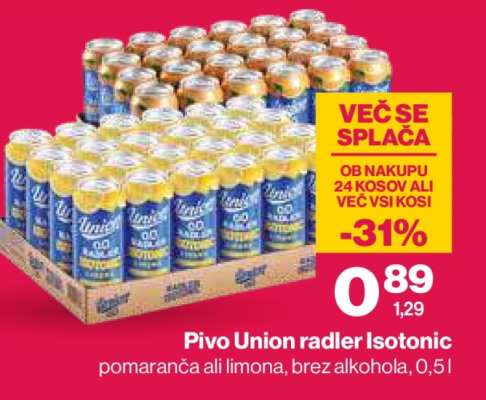 Pivo Union radler Isotonic