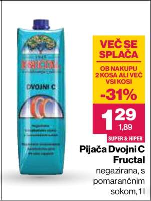 Pijača Dvojni C Fructal