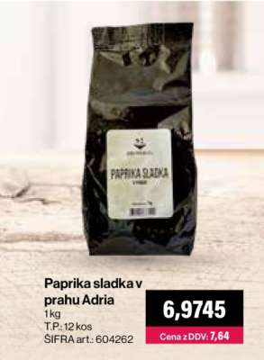 Paprika sladka v prahu Adria