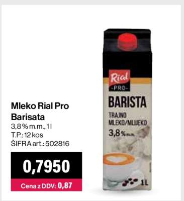 Mleko Rial Pro Barisata