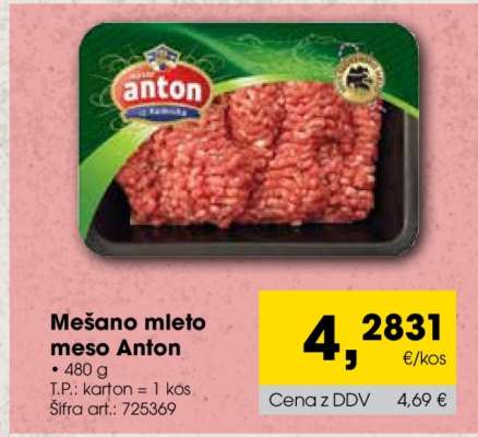 Mešano mleto meso Anton