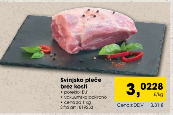 Svinjsko pleče brez kosti