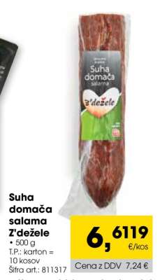 Suha domača salama Z'dežele
