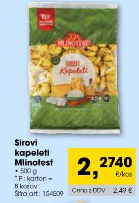 Sirovi kapeleti Mlinotest