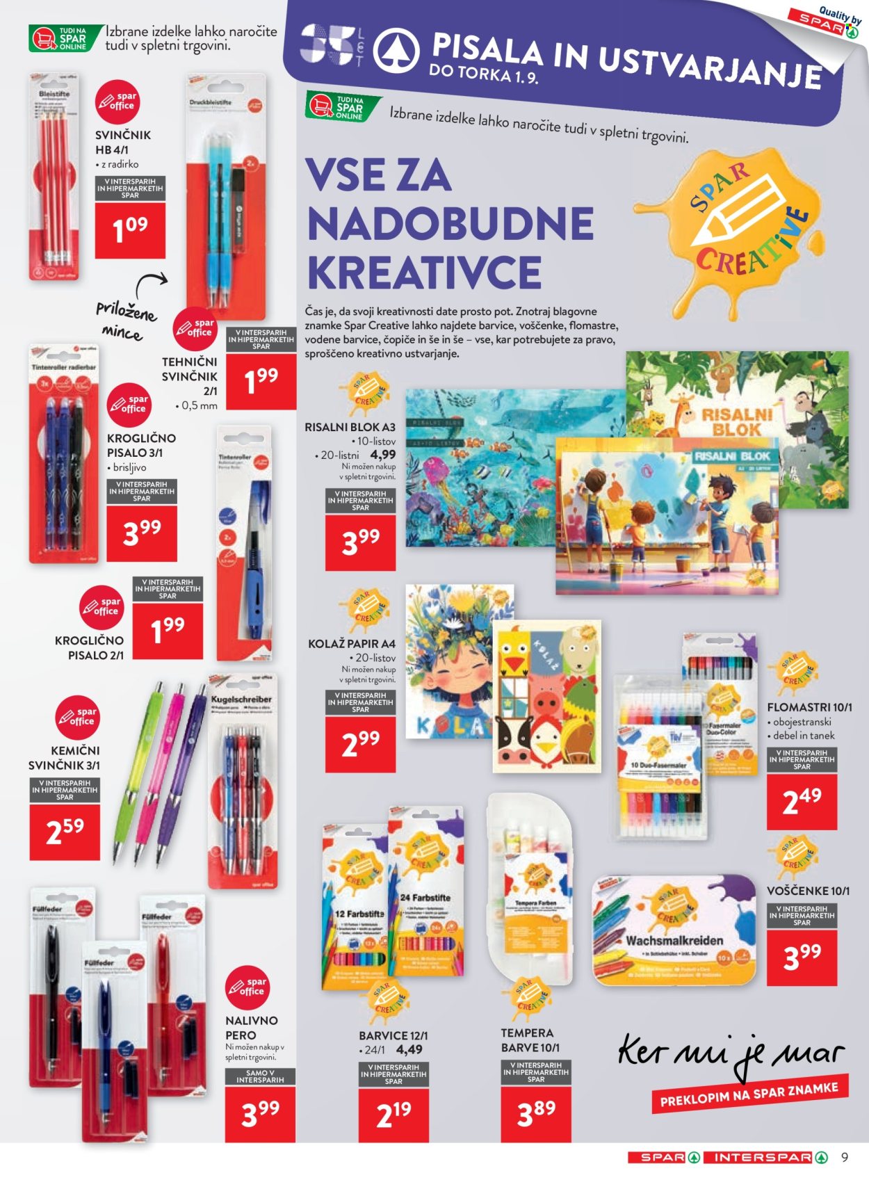 SPAR katalog - 29.7.2026 - 1.9.2026. Stran 9