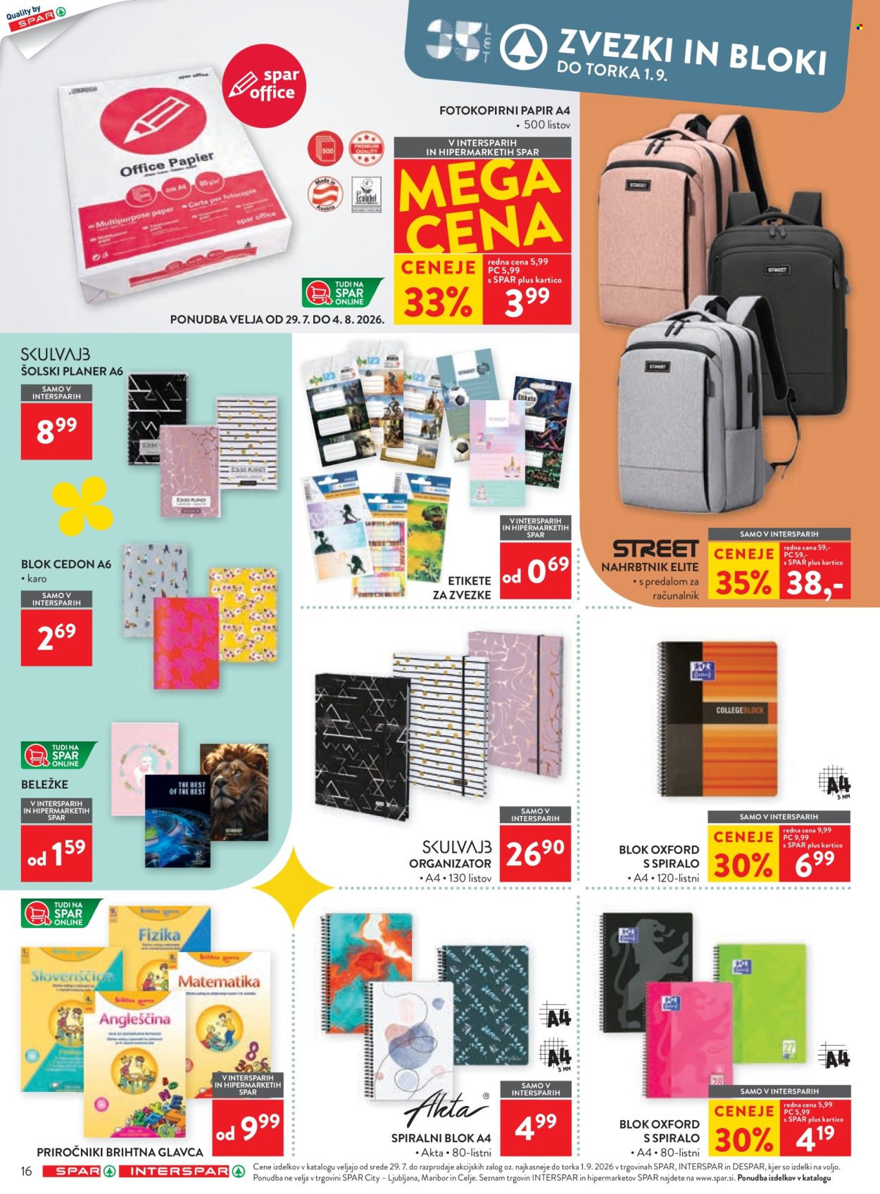 SPAR katalog - 29.7.2026 - 1.9.2026. Stran 16