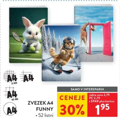 Zvezek A4 Funny