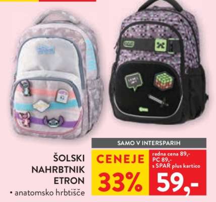 Šolski nahrbtnik Etron