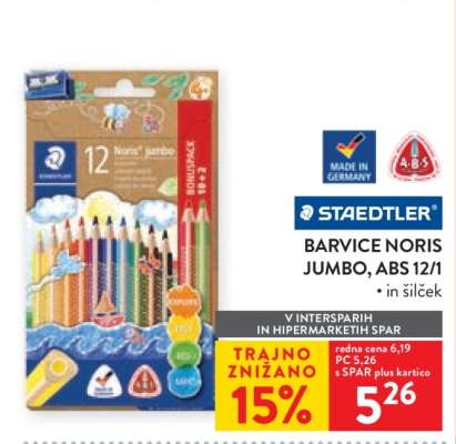 Barvice Noris Jumbo, ABS 12/1