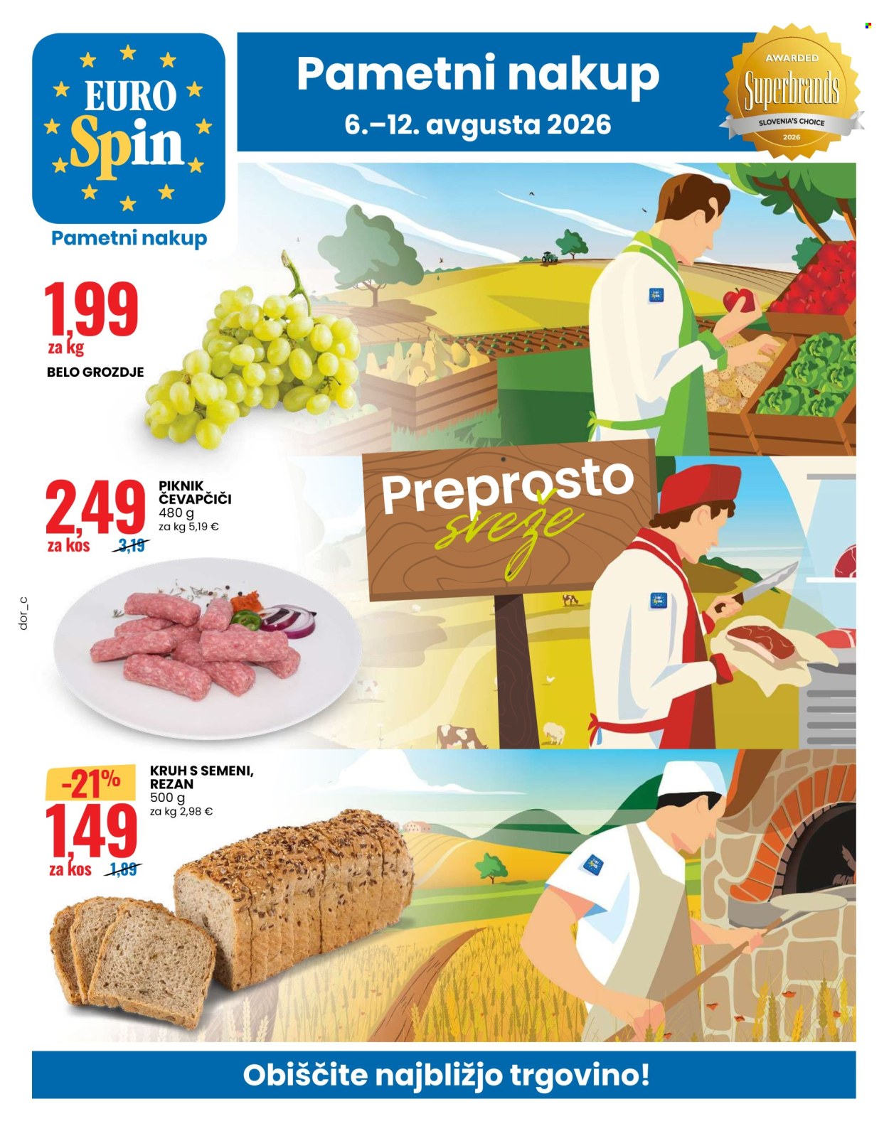 EuroSpin katalog - 6.8.2026 - 12.8.2026. Stran 1