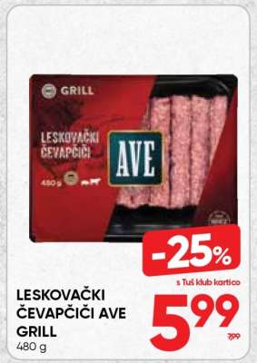 Leskovački čevapčiči AVE Grill