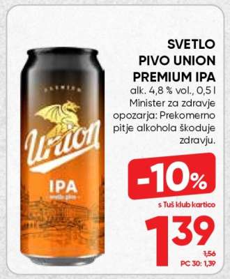 Svetlo Pivo Union Premium IPA