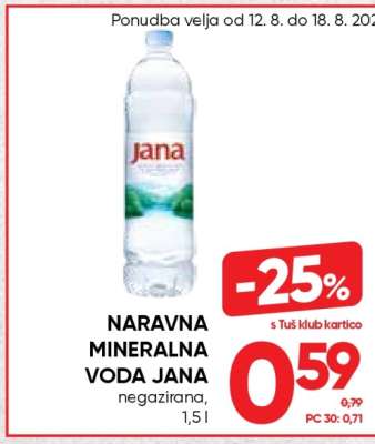 Naravna mineralna voda Jana